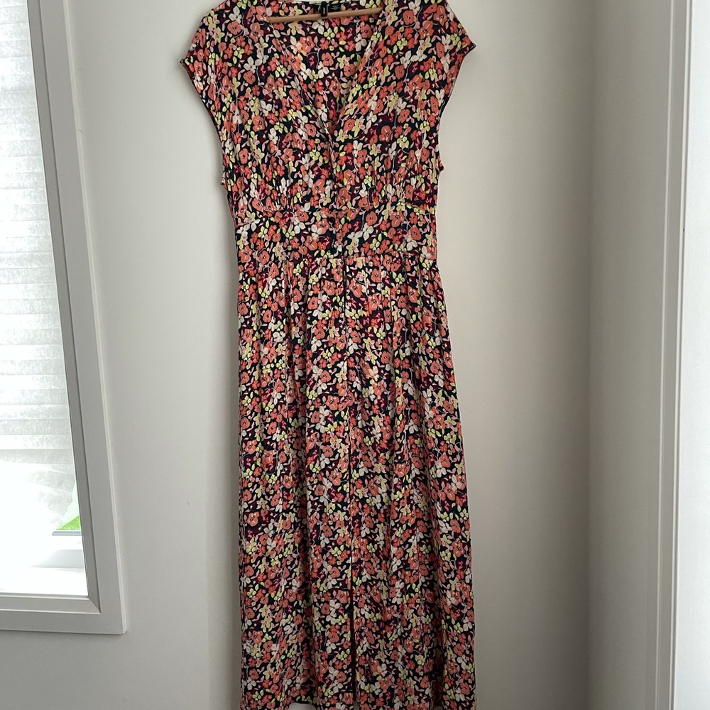 Floral Romper with Maxi skirt overlay